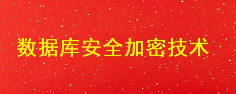 數(shù)據(jù)庫安全加密技術(shù)